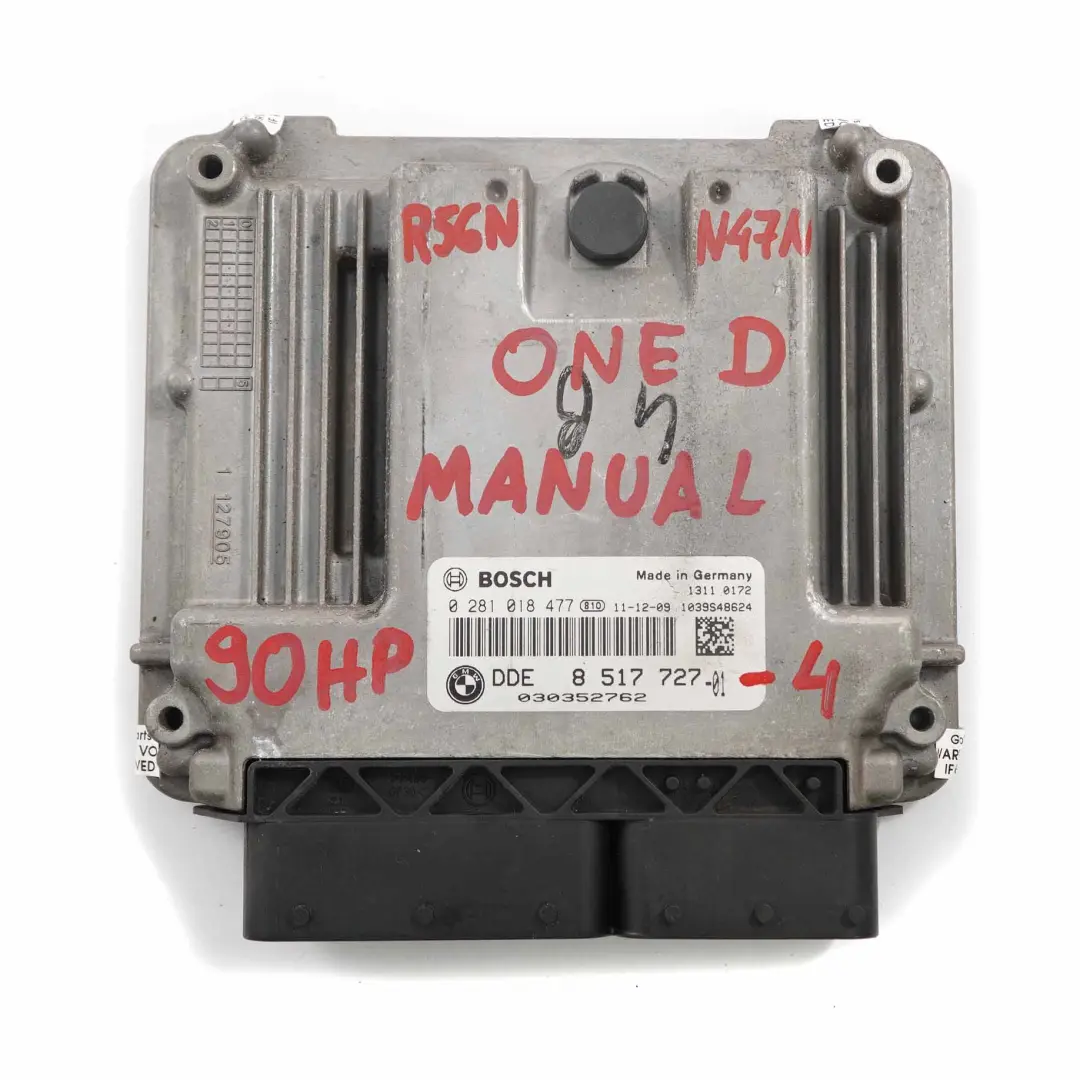 Mini One D R56 LCI R60 90HP N47N Engine ECU Kit DDE CAS3 Key Manual - SKU 8517727-4 - Part number 8517727