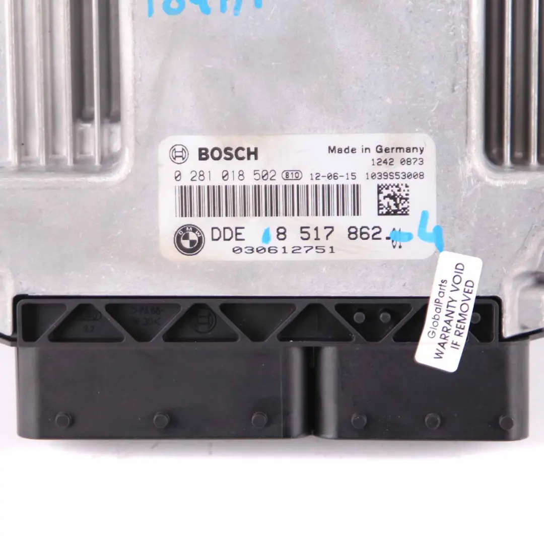 BMW X3 F25 20dX Diesel N47N 184HP Engine Module ECU Kit DDE Key CAS4 - SKU 8517862-4 - Part number 8517862