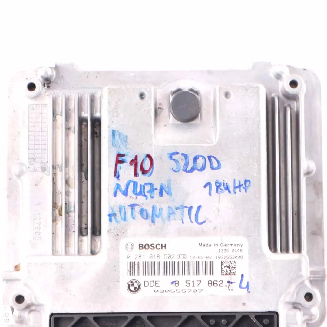 BMW F10 F20 F30 520d 120d 320d N47N 184HP Engine Unit ECU DDE Automatic - SKU 8517862-5 - Part number 8517862