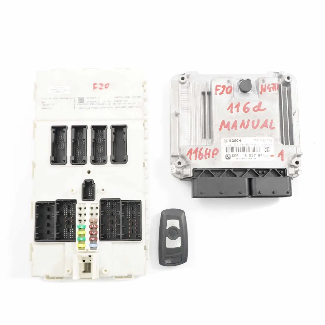N47N 116HP ECU Kit DDE + Key + FEM Manual to BMW 1 Series F20 F21 318d with Part number 8517874 BMW 1 Series F20 F21 318d N47N 116HP ECU Kit DDE + Key + FEM Manual - SKU 8517874-1 - Part number 8517874
