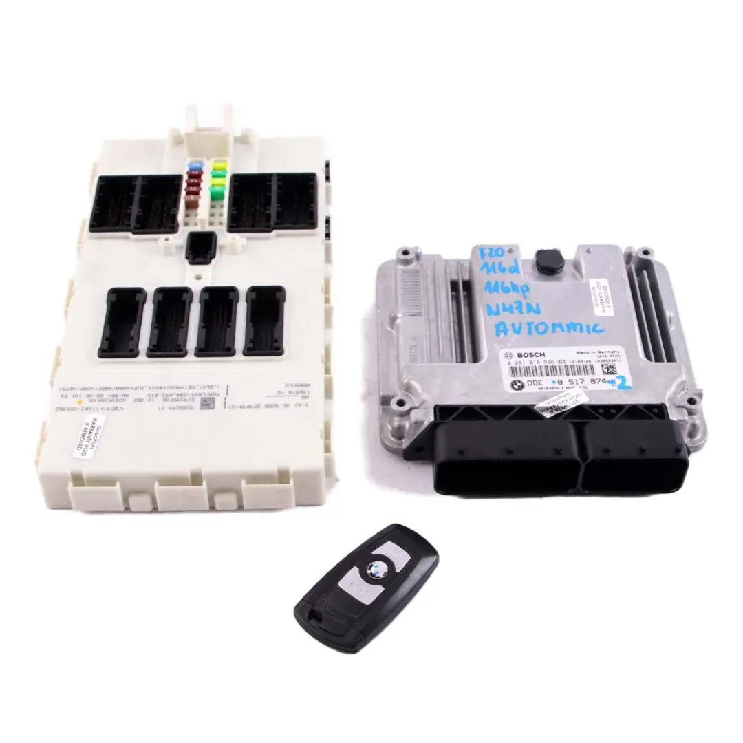 N47N 116HP ECU Kit DDE + Key + FEM Automatic to BMW 1 Series F20 F21 116d with Part number 8517874 BMW 1 Series F20 F21 116d N47N 116HP ECU Kit DDE + Key + FEM Automatic - SKU 8517874-2 - Part number 8517874