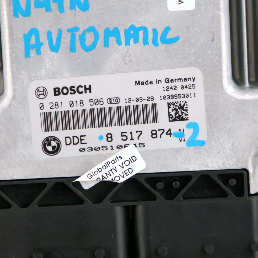N47N 116HP ECU Kit DDE + Key + FEM Automatic to BMW 1 Series F20 F21 116d with Part number 8517874 BMW 1 Series F20 F21 116d N47N 116HP ECU Kit DDE + Key + FEM Automatic - SKU 8517874-2 - Part number 8517874