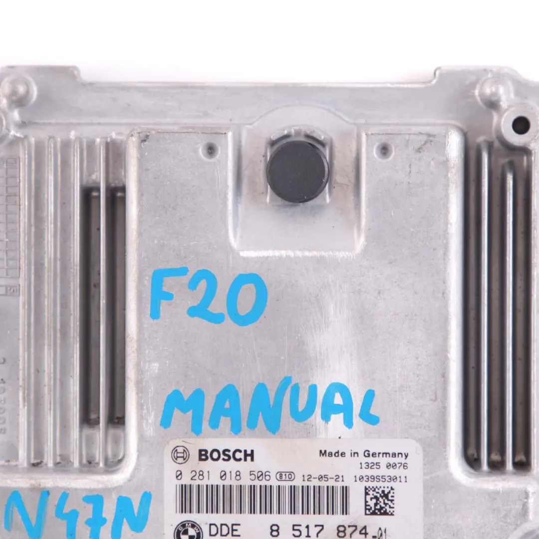 BMW F20 F21 116d N47N 116HP ECU Kit DDE + Keys + FEM + Lock Manual - SKU 8517874-3 - Part number 8517874