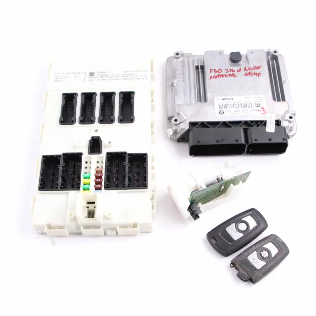 N47N 116HP ECU Kit DDE + Keys + FEM + Lock Manual to BMW F20 F21 116d with Part number 8517874 BMW F20 F21 116d N47N 116HP ECU Kit DDE + Keys + FEM + Lock Manual - SKU 8517874-3 - Part number 8517874