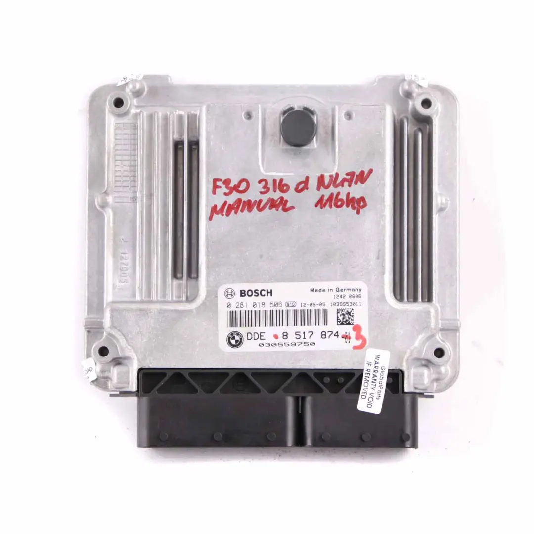 N47N 116HP ECU Kit DDE + Keys + FEM + Lock Manual to BMW F20 F21 116d with Part number 8517874 BMW F20 F21 116d N47N 116HP ECU Kit DDE + Keys + FEM + Lock Manual - SKU 8517874-3 - Part number 8517874