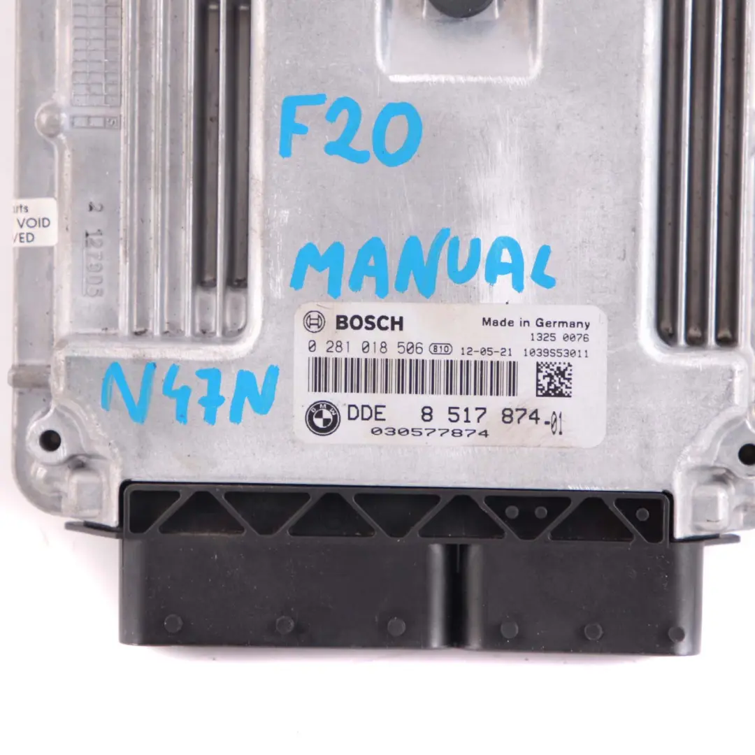 BMW F20 F21 116d N47N 116HP ECU Kit DDE + Key + FEM + Lock Manual - SKU 8517874-4 - Part number 8517874