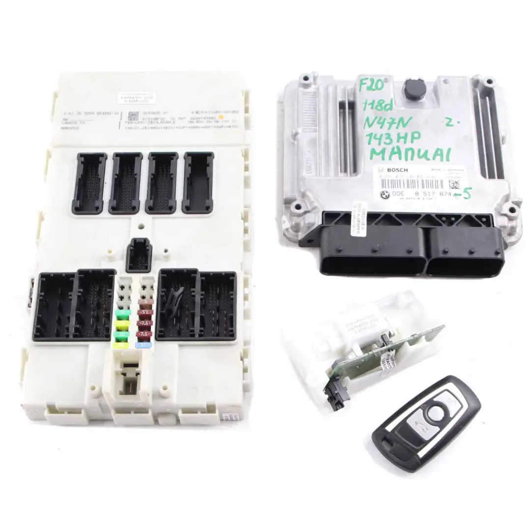N47N 143HP Engine ECU Kit DDE + Key + FEM + Lock Manual to BMW F20 F21 118d with Part number 8517874 BMW F20 F21 118d N47N 143HP Engine ECU Kit DDE + Key + FEM + Lock Manual - SKU 8517874-5 - Part number 8517874