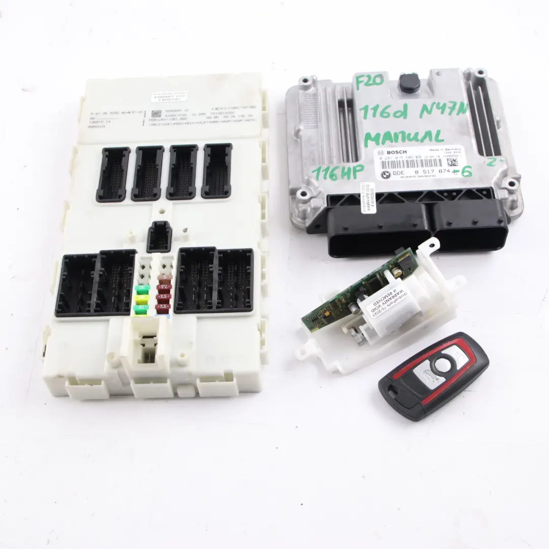 BMW F20 F21 116d N47N 116HP ECU Kit DDE Chiave FEM Blocco Manuale - SKU 8517874-6 - Numero di parte 8517874