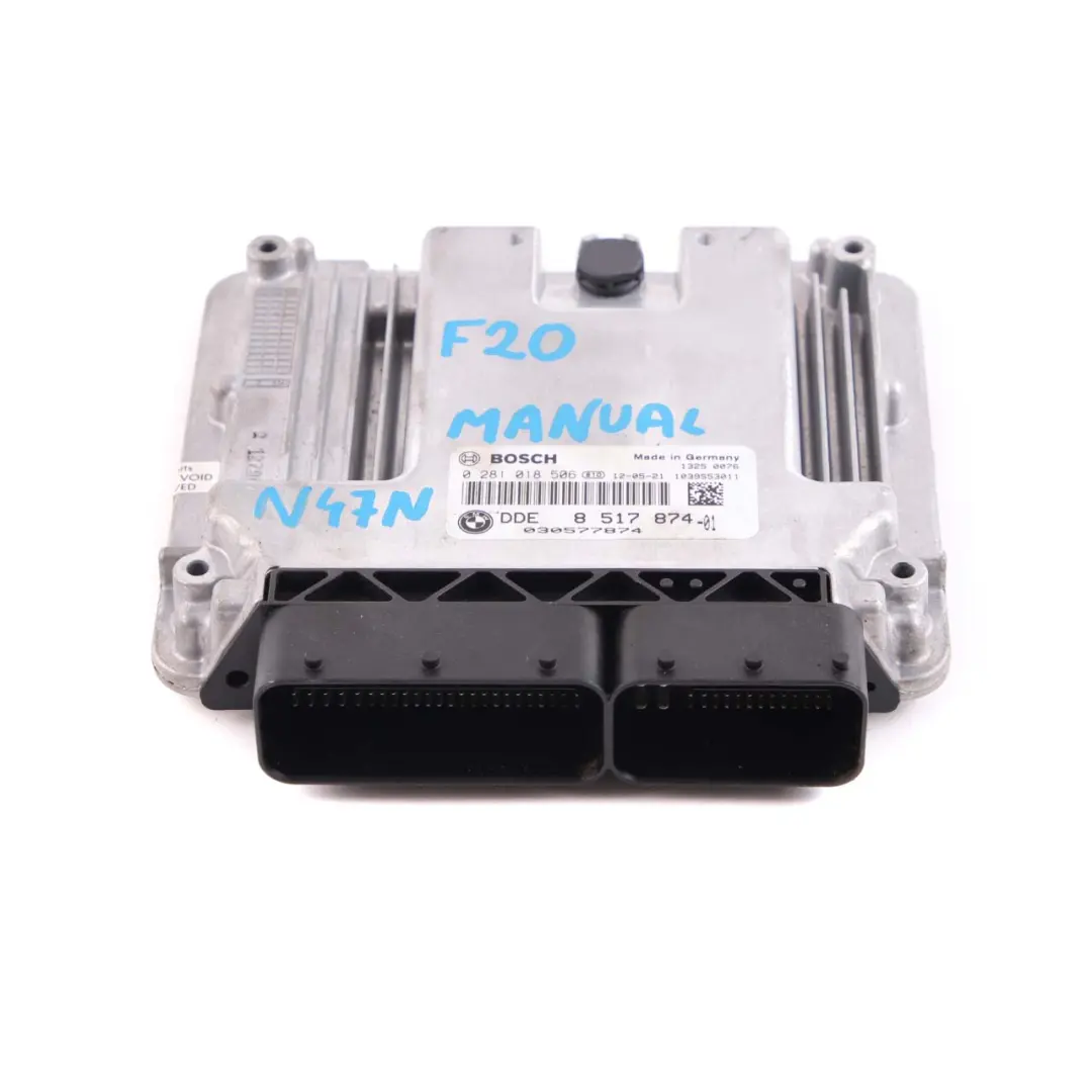 BMW F20 F21 116d N47N 116HP ECU Kit DDE + Key + FEM + Lock Manual - SKU 8517874-6 - Part number 8517874