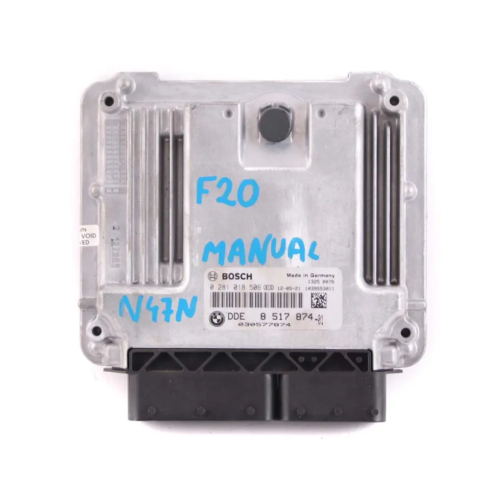 N47N Engine Control Unit ECU DDE Manual to BMW F20 F21 F30 116d 316d Diesel with Part number 8517874 BMW F20 F21 F30 116d 316d Diesel N47N Engine Control Unit ECU DDE Manual - SKU 8517874 - Part number 8517874