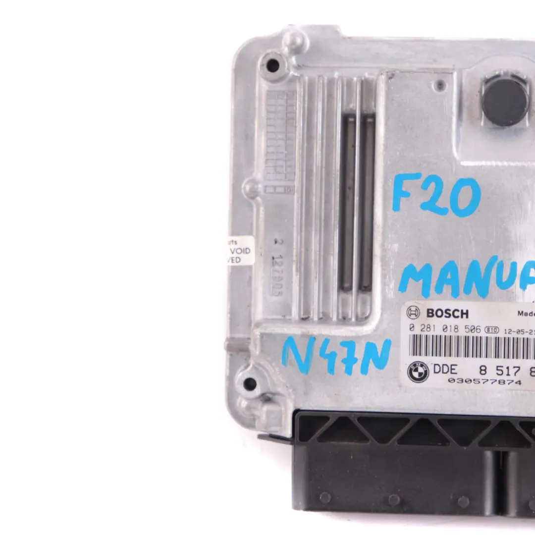 BMW F20 F21 F30 116d 316d Diesel N47N Engine Control Unit ECU DDE Manual - SKU 8517874 - Part number 8517874
