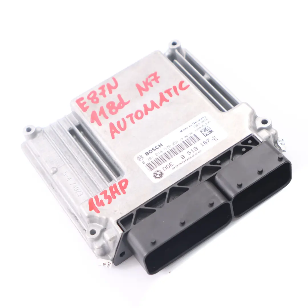 N47 ECU Kit Control Motor DDE Automático para BMW E81 E87 E90 LCI 118d 318d con número de pieza 8518167 BMW E81 E87 E90 LCI 118d 318d N47 ECU Kit Control Motor DDE Automático - SKU 8518167 - Número de pieza 8518167