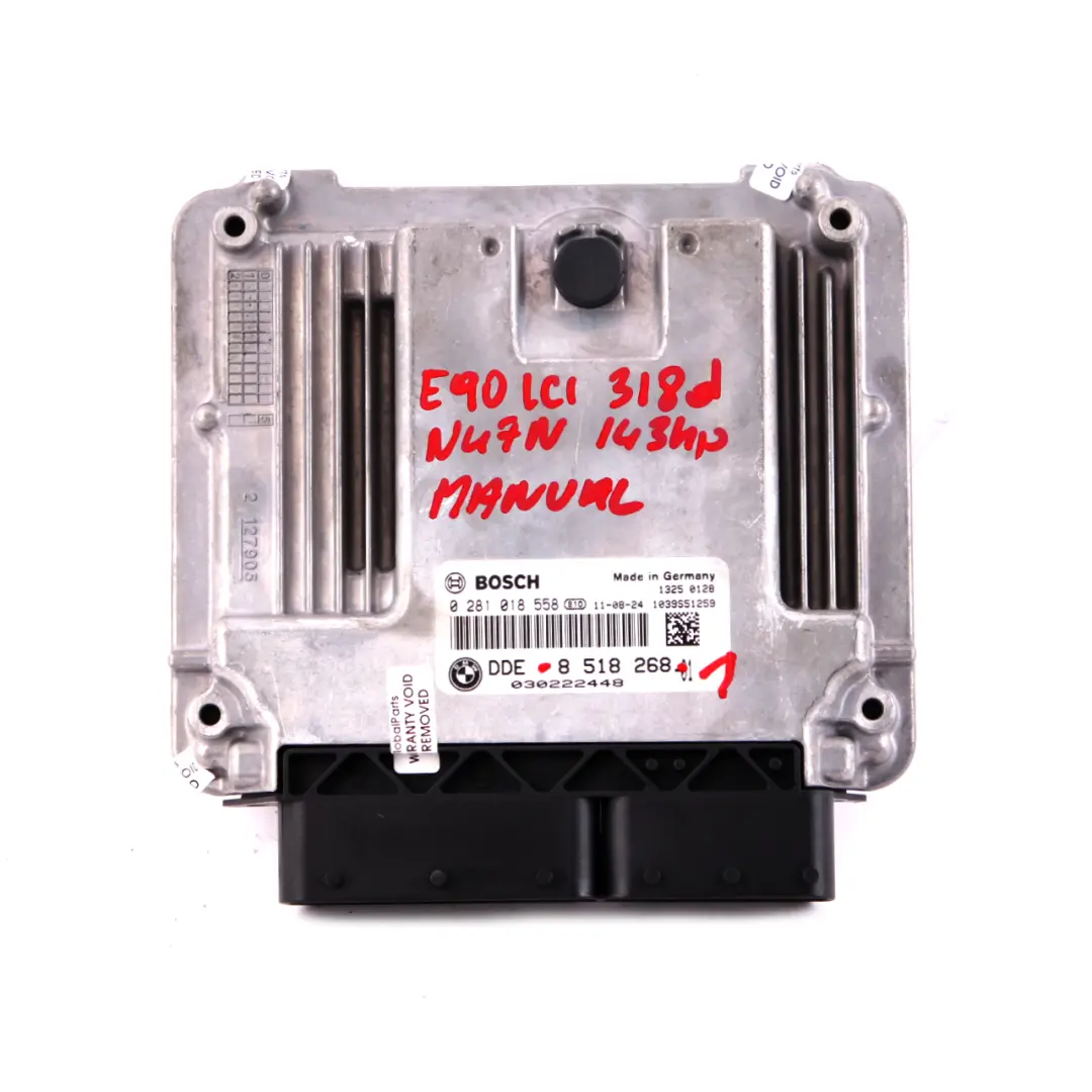 BMW E90 E91 LCI 318d Diesel 143HP N47N ECU Kit DDE + CAS3 + Keys Manual - SKU 8518268-1 - Part number 8518268