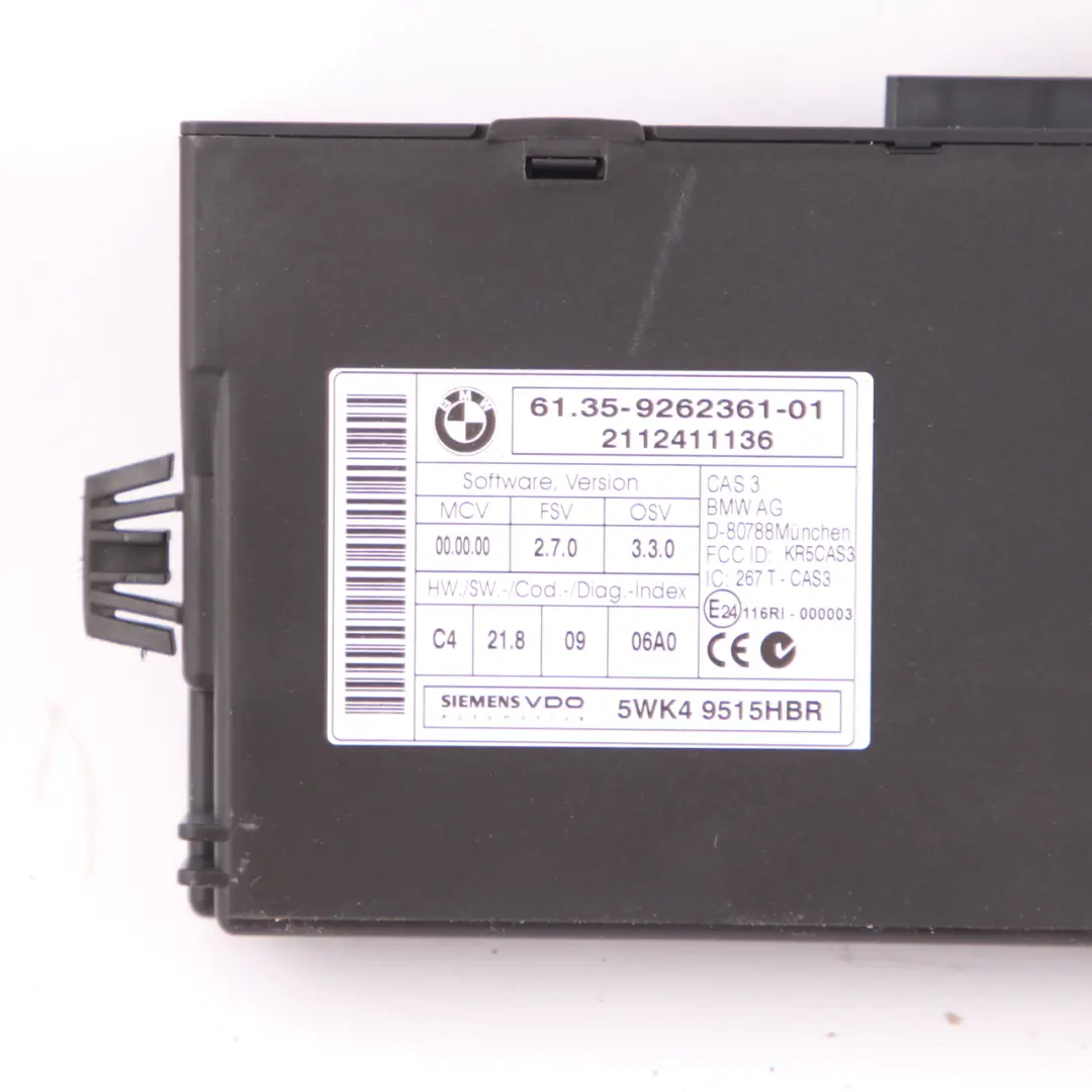 BMW E90 E91 LCI 318d Diesel 143HP N47N Kit ECU DDE CAS3 Llaves Manual - SKU 8518268-1 - Número de pieza 8518268