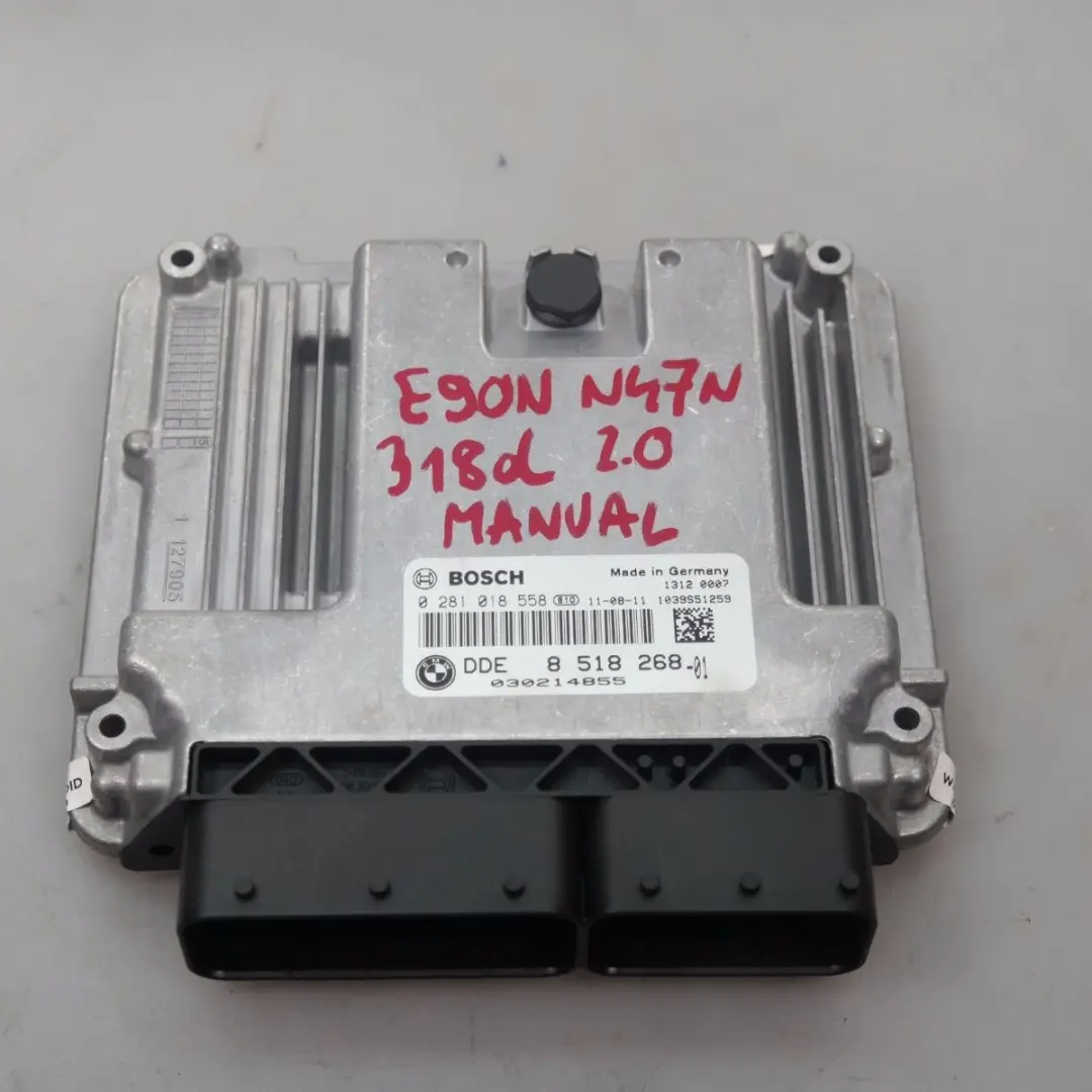 N47N 318D Calculateur Moteur Diesel DDE ECU pour BMW E90 E91 LCI à propos du numéro de pièce 8518268 BMW E90 E91 LCI N47N 318D Calculateur Moteur Diesel DDE ECU - SKU 8518268 - Numéro de pièce 8518268
