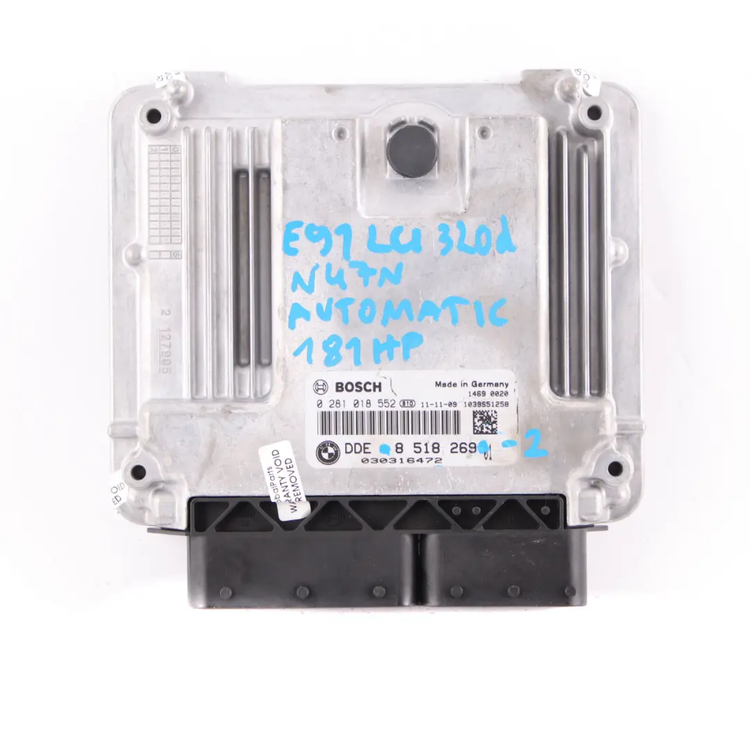 BMW E90 E91 LCI N47N 320d 184HP ECU Engine KIT DDE CAS 3 Keys Automatic - SKU 8518269-2 - Part number 8518269