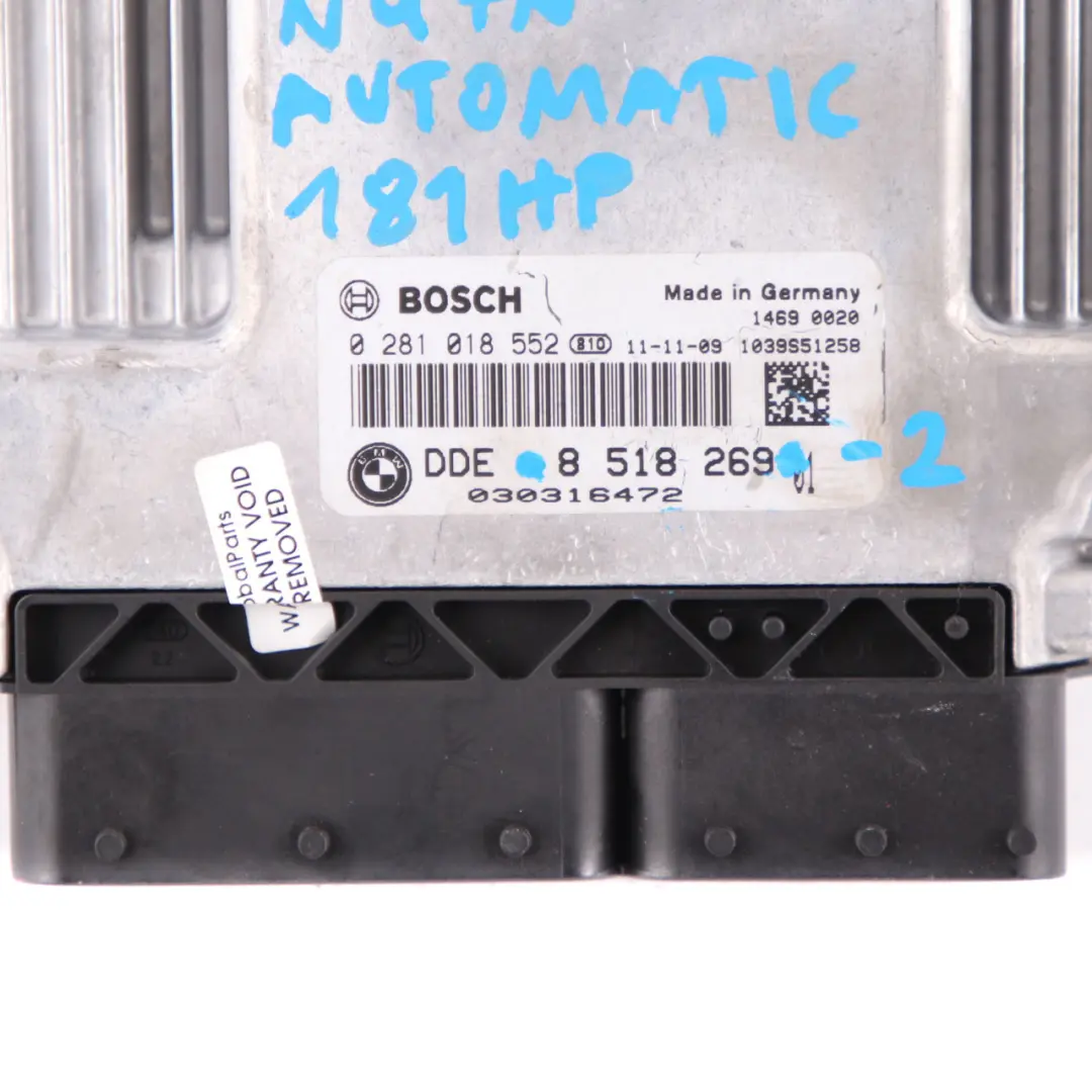 BMW E90 E91 LCI N47N 320d 184HP ECU Engine KIT DDE CAS 3 Keys Automatic - SKU 8518269-2 - Part number 8518269