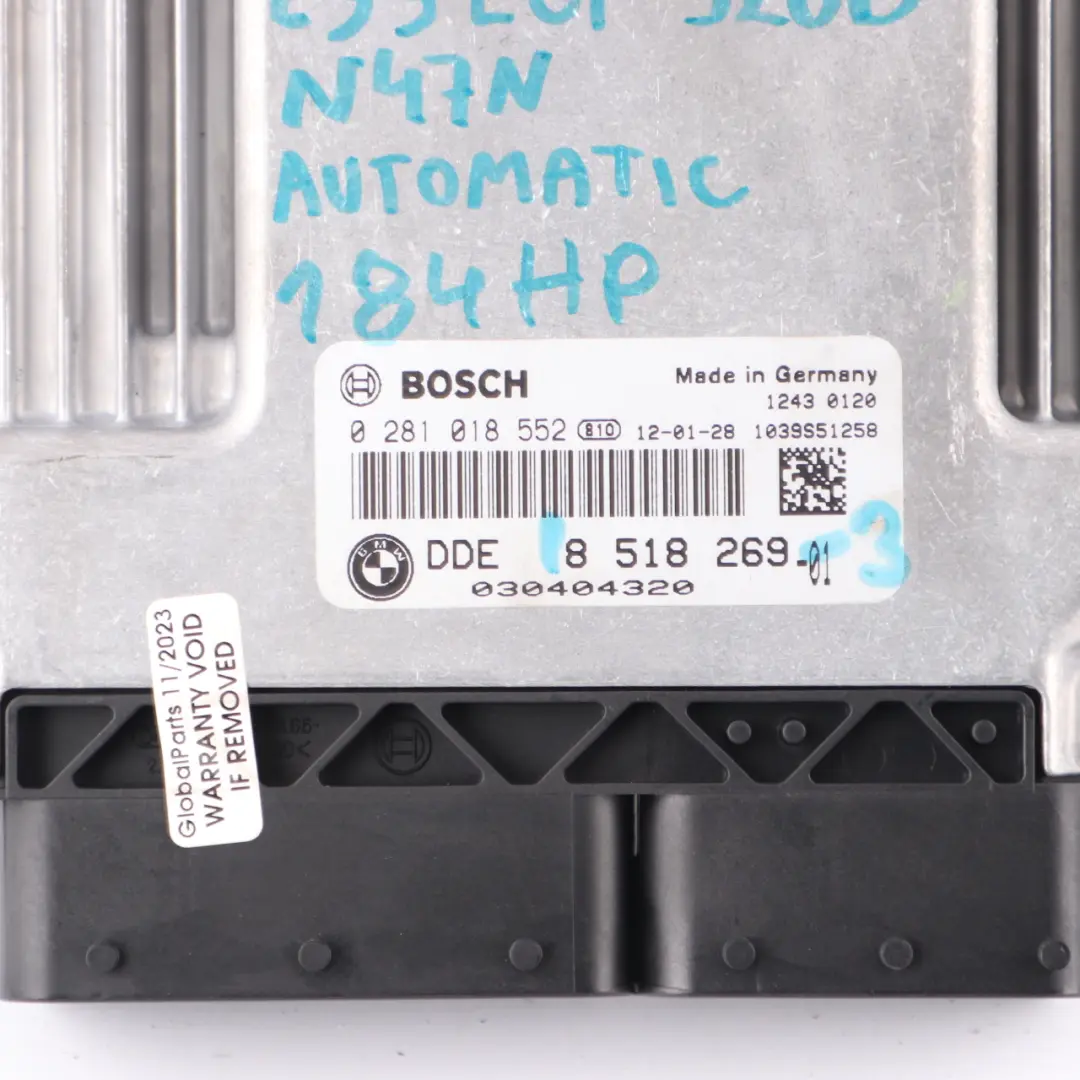 N47N 320d 184HP ECU KIT Module DDE CAS 3 Key Manual to BMW E90 E91 LCI with Part number 8518269 BMW E90 E91 LCI N47N 320d 184HP ECU KIT Module DDE CAS 3 Key Manual - SKU 8518269-3 - Part number 8518269