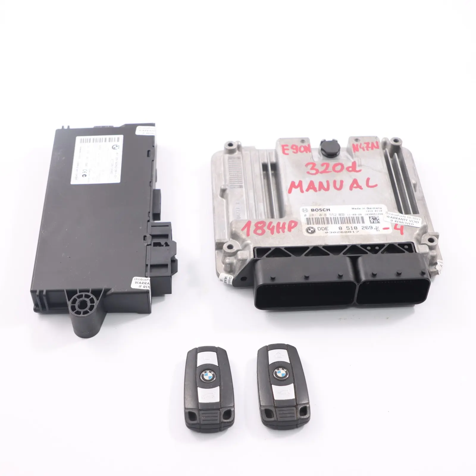 BMW E90 E91 LCI N47N 320d 184HP Engine Control ECU Kit DDE 8518269 + CAS3 + Keys