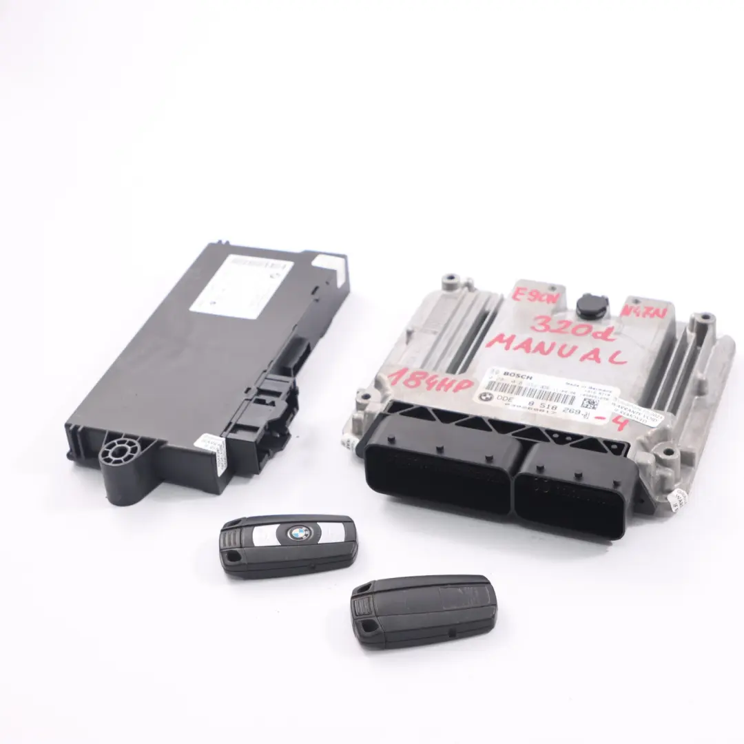 N47N 320d 184HP Kit ECU control motor DDE CAS3 Clave para BMW E90 E91 LCI con número de pieza 8518269 BMW E90 E91 LCI N47N 320d 184HP Kit ECU control motor DDE CAS3 Clave - SKU 8518269-4 - Número de pieza 8518269
