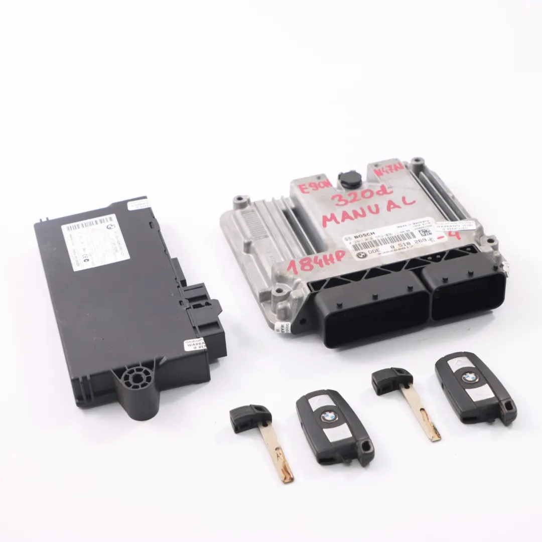 BMW E90 E91 LCI N47N 320d 184HP Engine Control ECU Kit DDE + CAS3 + Keys - SKU 8518269-4 - Part number 8518269