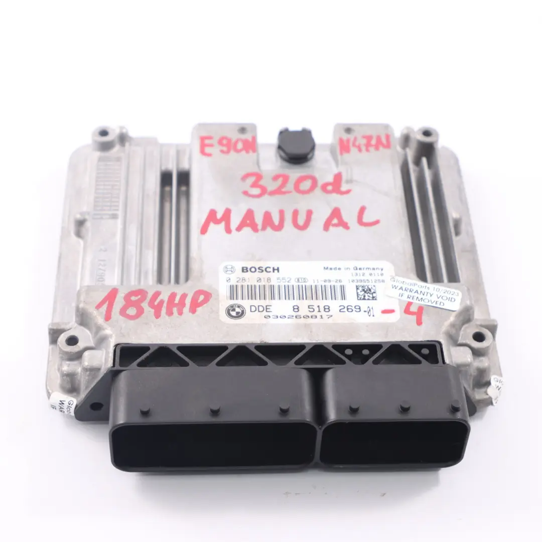 BMW E90 E91 LCI N47N 320d 184HP Kit ECU control motor DDE CAS3 Clave - SKU 8518269-4 - Número de pieza 8518269