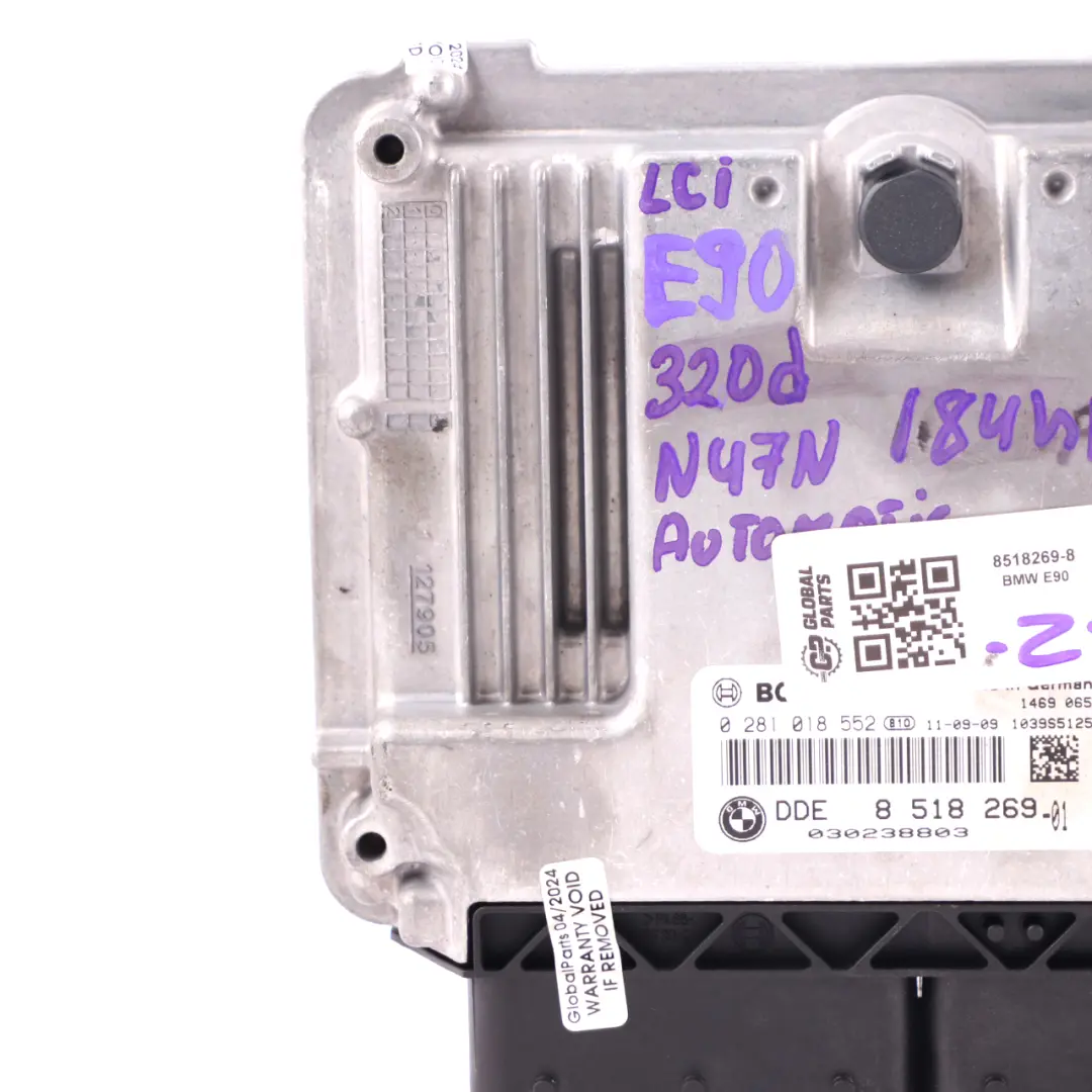BMW E90 E91 LCI N47N 320d 184HP ECU Motorsteuergerät DDE Automatik - SKU 8518269-8 - Teilenummer 8518269