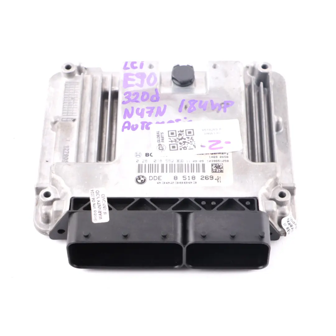 N47N 320d 184HP ECU Engine Control Unit DDE Automatic to BMW E90 E91 LCI with Part number 8518269 BMW E90 E91 LCI N47N 320d 184HP ECU Engine Control Unit DDE Automatic - SKU 8518269-8 - Part number 8518269