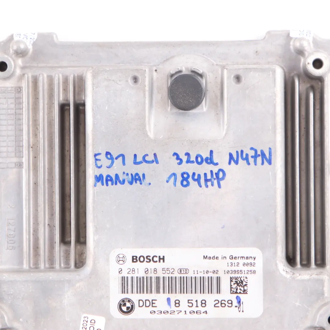 N47N 320d 184HP ECU Engine Control Unit DDE Manual BMW E90 E91 LCI - SKU 8518269 - Part number 8518269