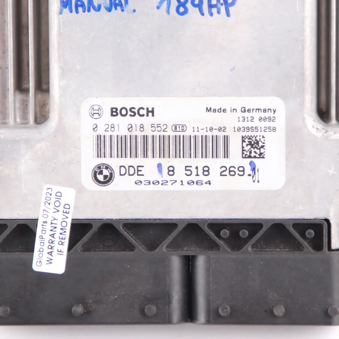 BMW E90 E91 LCI N47N 320D 184HP ECU Motor Steuergerät DDE - SKU 8518269 - Teilenummer 8518269