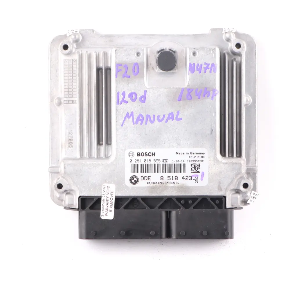 N47N 184HP Engine Unit ECU Kit DDE FEM Key Manual to BMW F20 F30 120d 320d with Part number 8518423 BMW F20 F30 120d 320d N47N 184HP Engine Unit ECU Kit DDE FEM Key Manual - SKU 8518423-1 - Part number 8518423
