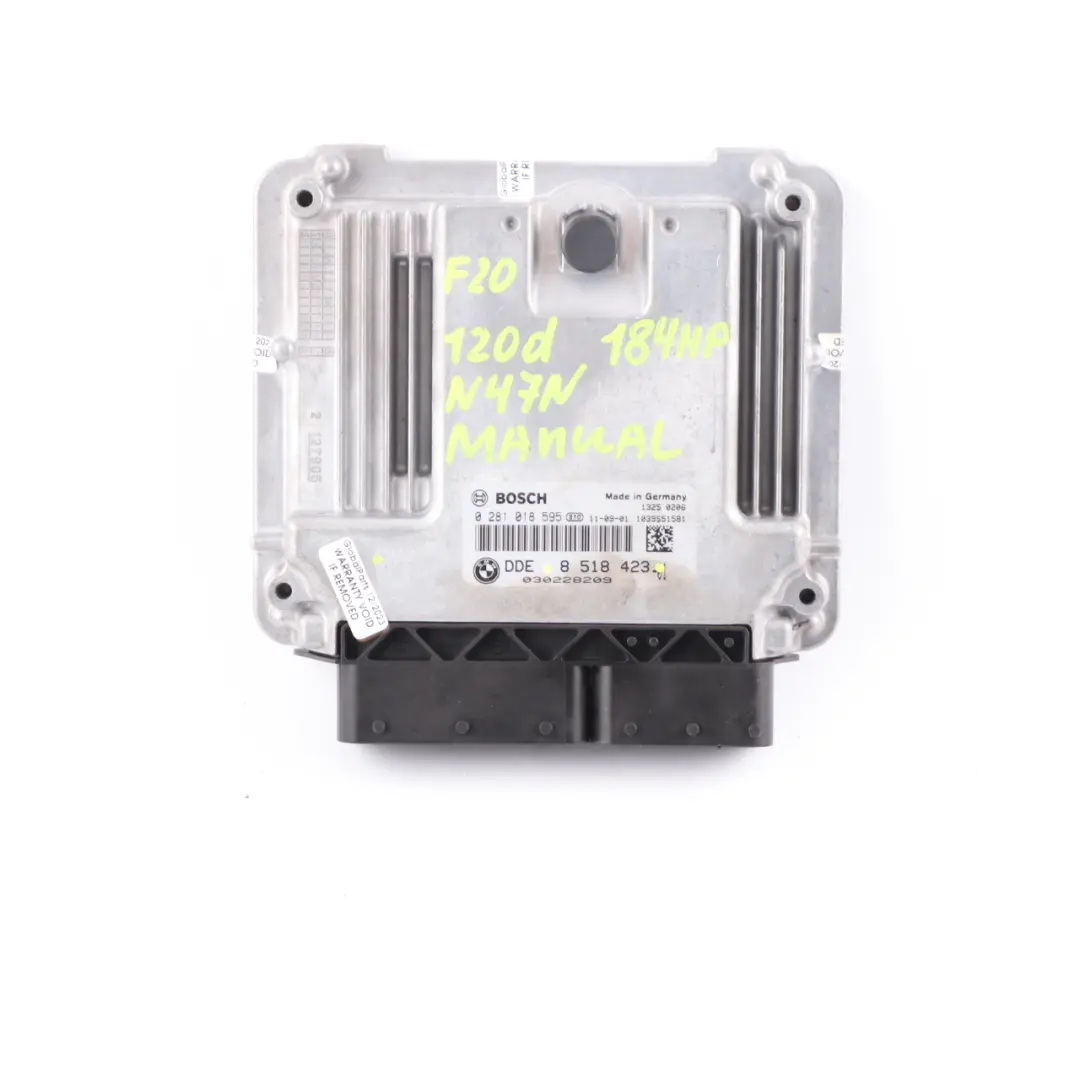 Engine Control Unit BMW F10 F30 320d 520d N47N 184HP ECU DDE Manual - SKU 8518423 - Part number 8518423