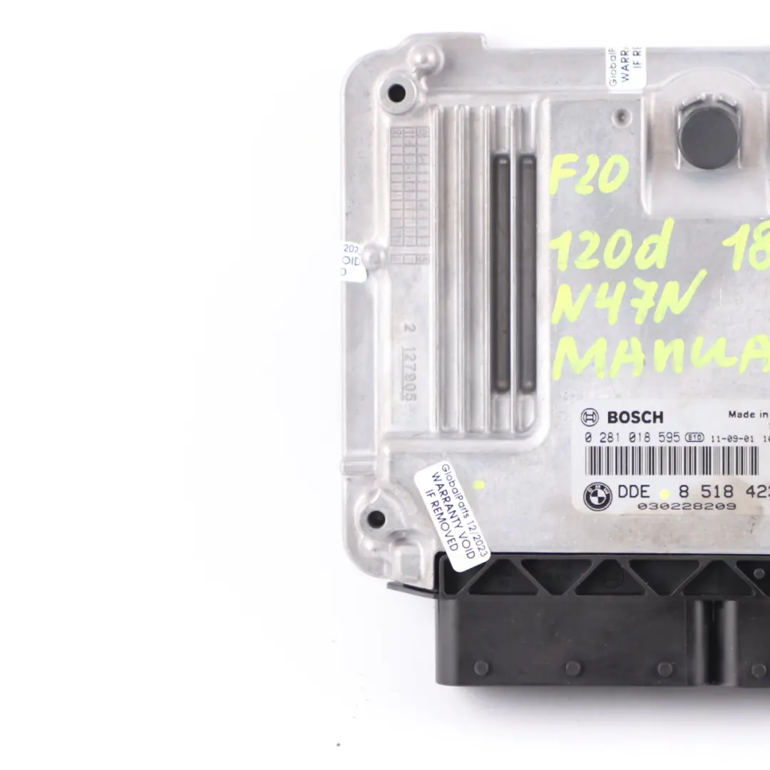 BMW F10 F20 F30 520d 120d 320d N47N 184HP Unità motore ECU DDE Manuale - SKU 8518423 - Numero di parte 8518423