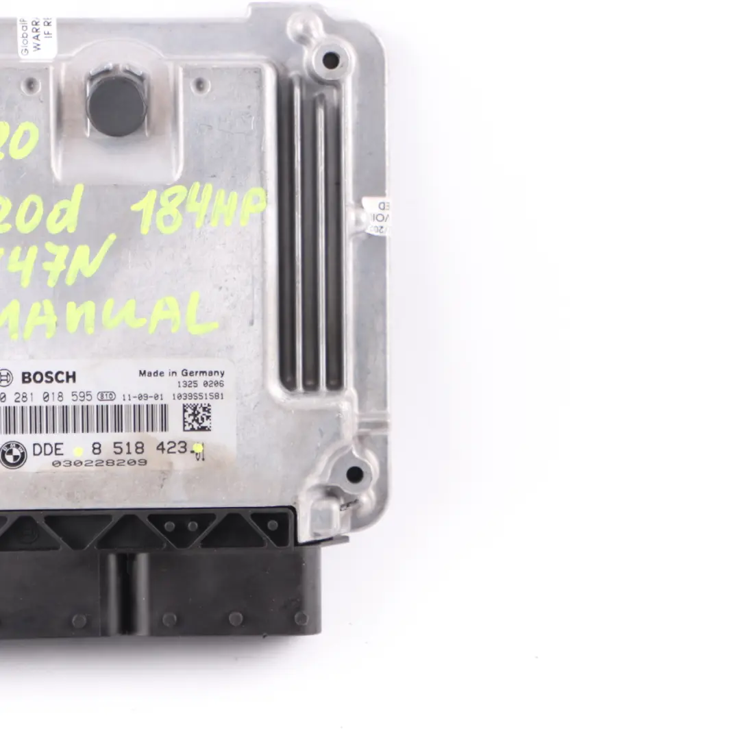 BMW F10 F20 F30 520d 120d 320d N47N 184HP Unità motore ECU DDE Manuale - SKU 8518423 - Numero di parte 8518423