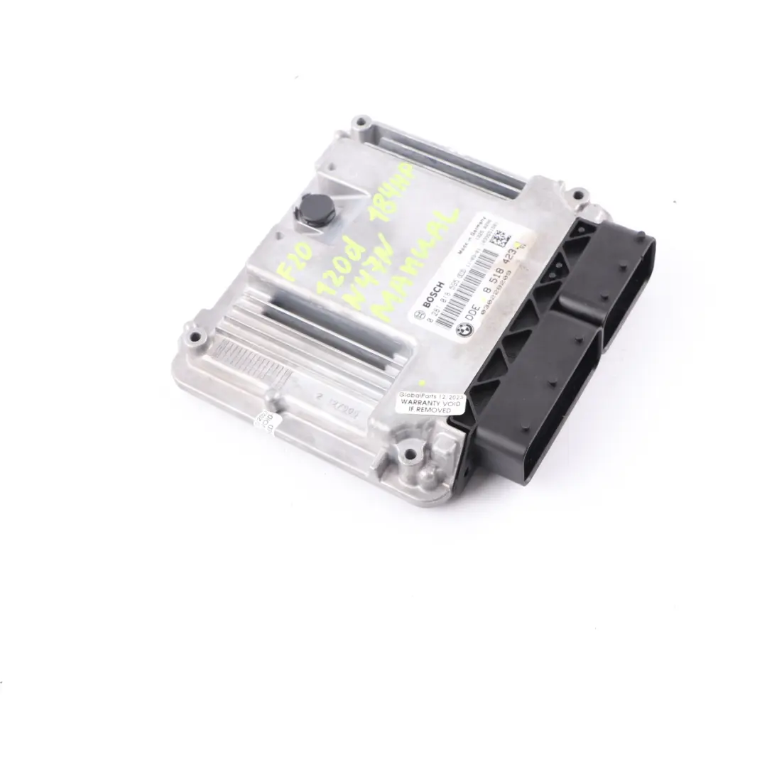 Control Unit BMW F10 F30 320d 520d N47N 184HP ECU DDE Manual to Engine with Part number 8518423 Engine Control Unit BMW F10 F30 320d 520d N47N 184HP ECU DDE Manual - SKU 8518423 - Part number 8518423