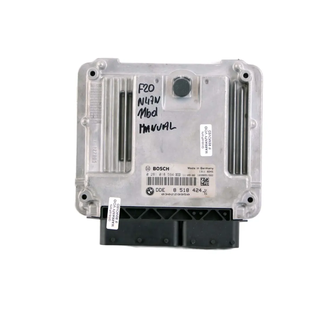 N47N 116HP Engine Control Unit ECU DDE Manual to BMW F20 F30 F31 116d 316d with Part number 8518424 BMW F20 F30 F31 116d 316d N47N 116HP Engine Control Unit ECU DDE Manual - SKU 8518424 - Part number 8518424
