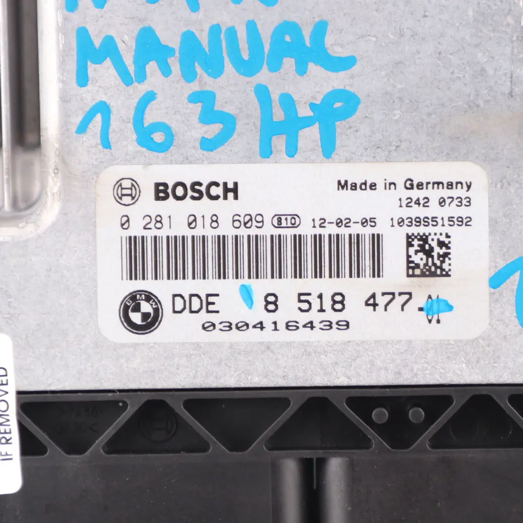 163HP N47N Engine Unit ECU Kit DDE + Key + CAS4 Manual to BMW F10 520d ed with Part number 8518477 BMW F10 520d ed 163HP N47N Engine Unit ECU Kit DDE + Key + CAS4 Manual - SKU 8518477-1 - Part number 8518477