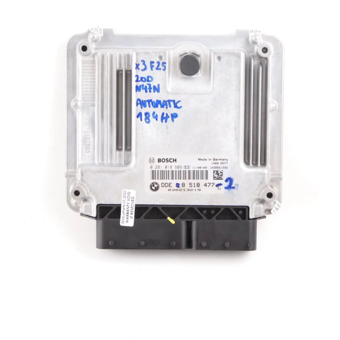 20dX 184HP N47N Engine Unit ECU Kit DDE 8518477 Key CAS4 Automatic to BMW X3 F25 with Part number 8576333 BMW X3 F25 20dX 184HP N47N Engine Unit ECU Kit DDE 8518477 Key CAS4 Automatic - SKU 8518477-3 - Part number 8576333