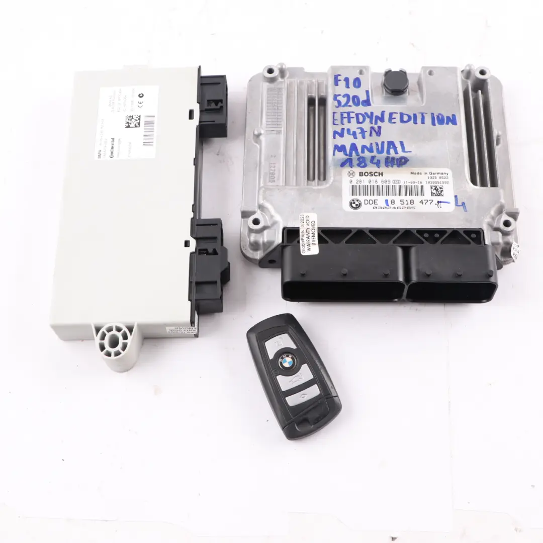 163HP N47N Engine Unit ECU Kit DDE + Key + CAS4 Manual to BMW F10 520d ed with Part number 8518477 BMW F10 520d ed 163HP N47N Engine Unit ECU Kit DDE + Key + CAS4 Manual - SKU 8518477-4 - Part number 8518477