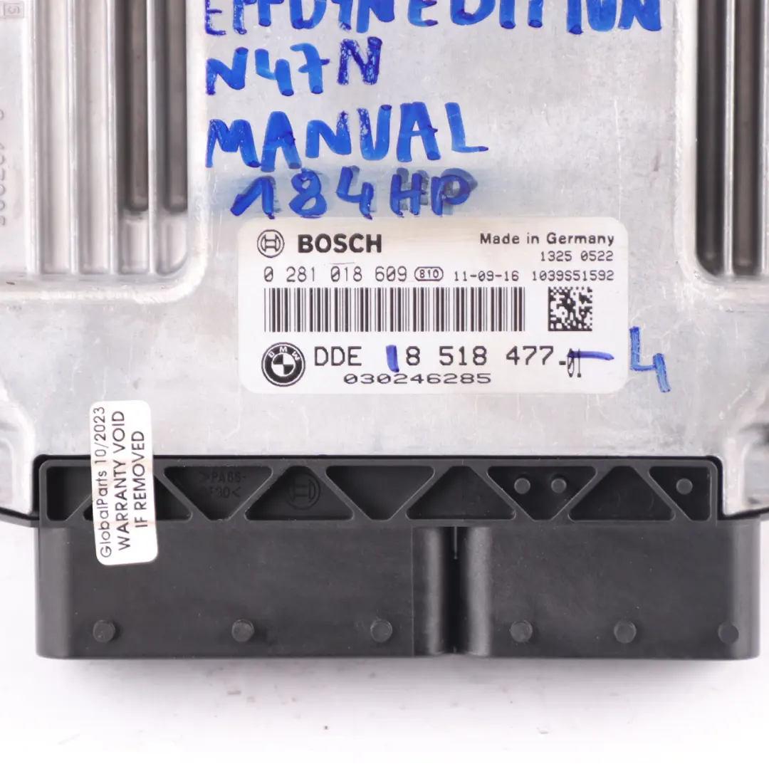 BMW F10 520d ed 163HP N47N Engine Unit ECU Kit DDE + Key + CAS4 Manual - SKU 8518477-4 - Part number 8518477