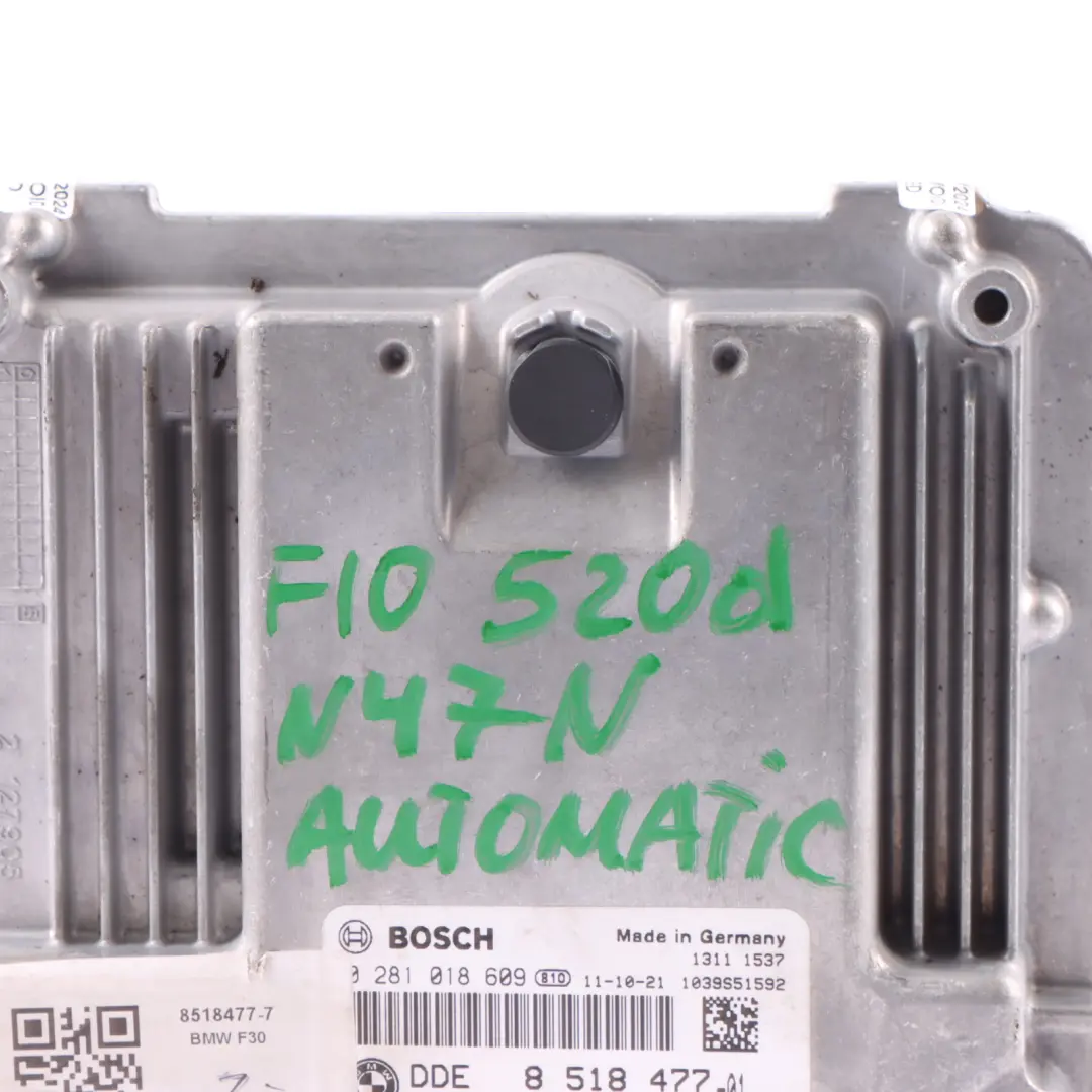 BMW F20 120d F30 320d F10 520d 184HP N47N Engine Unit ECU DDE Automatic - SKU 8518477-7 - Part number 8518477