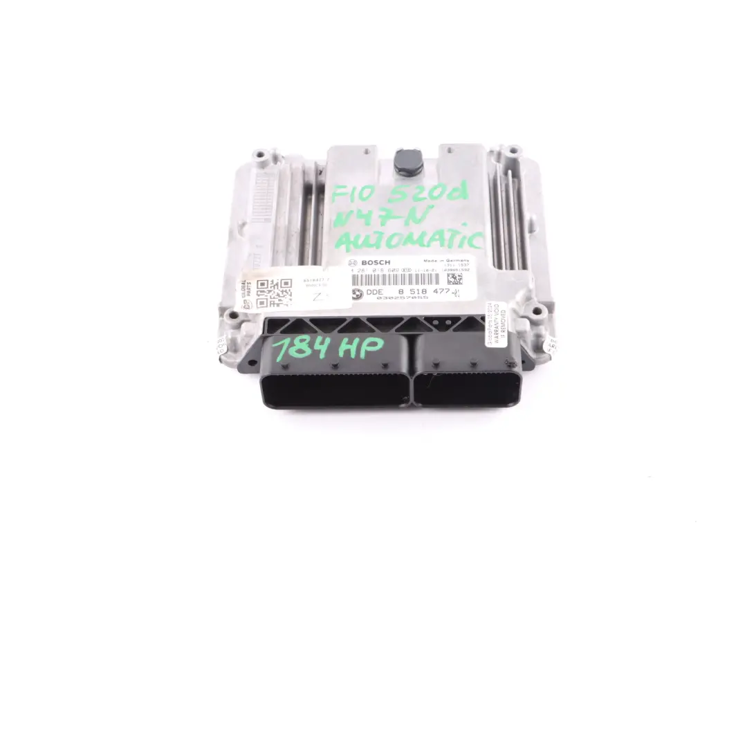 BMW F20 120d F30 320d F10 520d 184HP N47N Engine Unit ECU DDE Automatic - SKU 8518477-7 - Part number 8518477