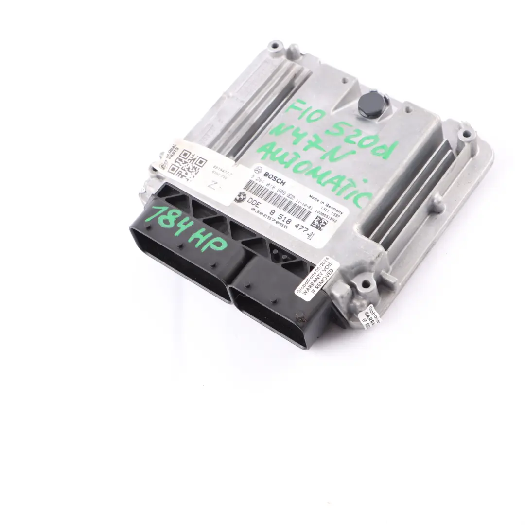 BMW F20 120d F30 320d F10 520d 184HP N47N Engine Unit ECU DDE Automatic - SKU 8518477-7 - Part number 8518477