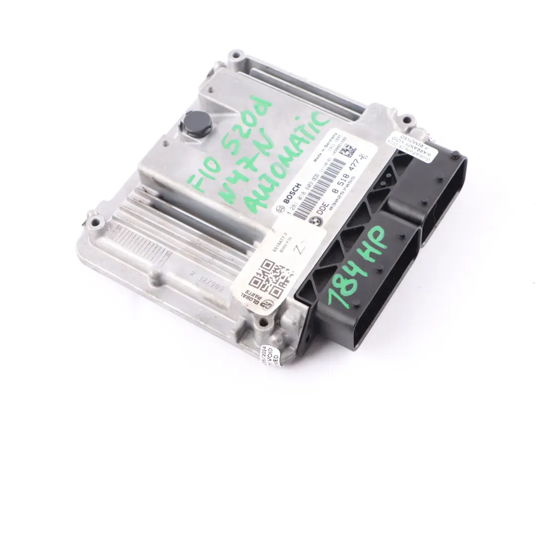 BMW F20 120d F30 320d F10 520d 184HP N47N Engine Unit ECU DDE Automatic - SKU 8518477-7 - Part number 8518477