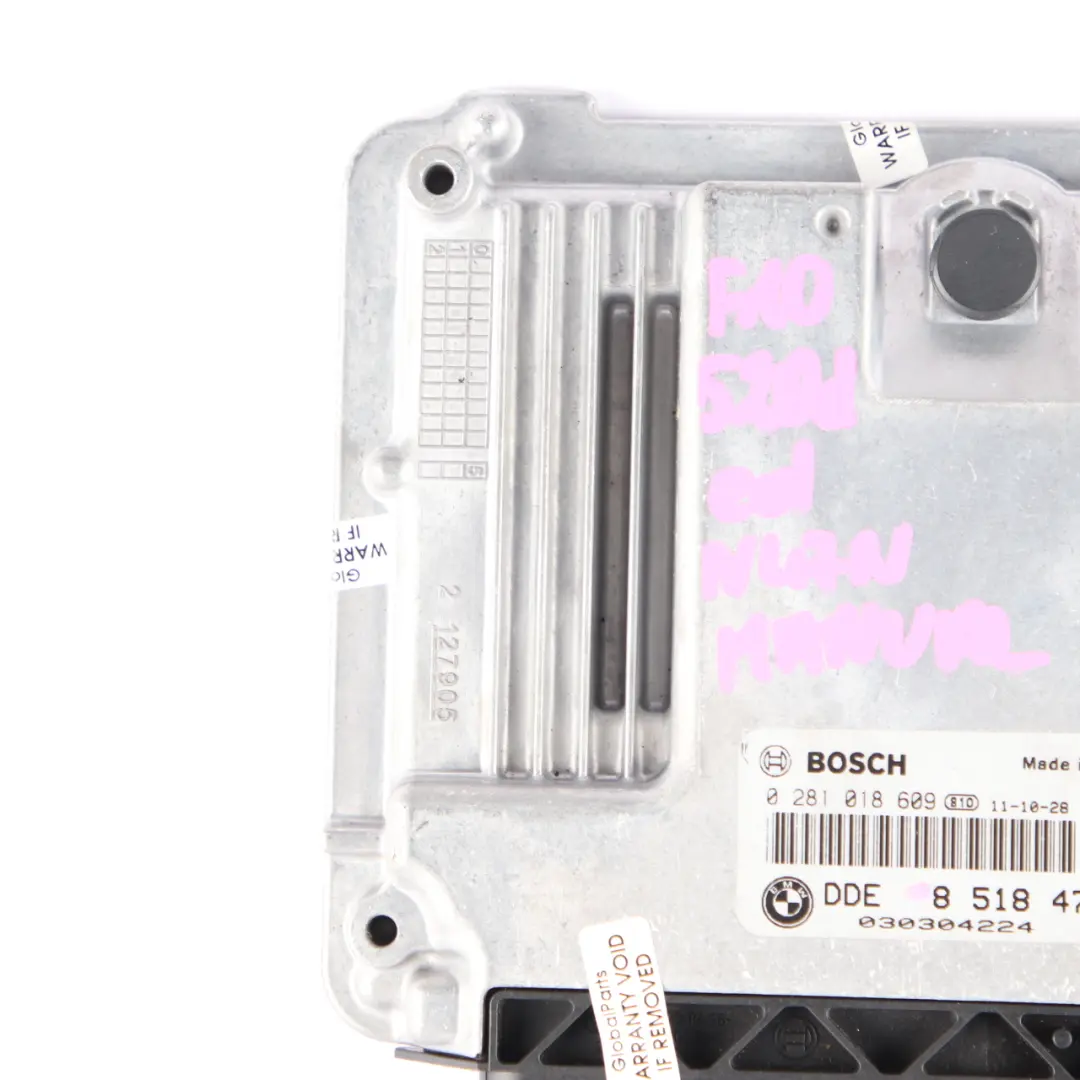 163HP Engine Control Unit N47N ECU DDE Manual to BMW F10 F30 320d 520d ed with Part number 8518477 BMW F10 F30 320d 520d ed 163HP Engine Control Unit N47N ECU DDE Manual - SKU 8518477 - Part number 8518477