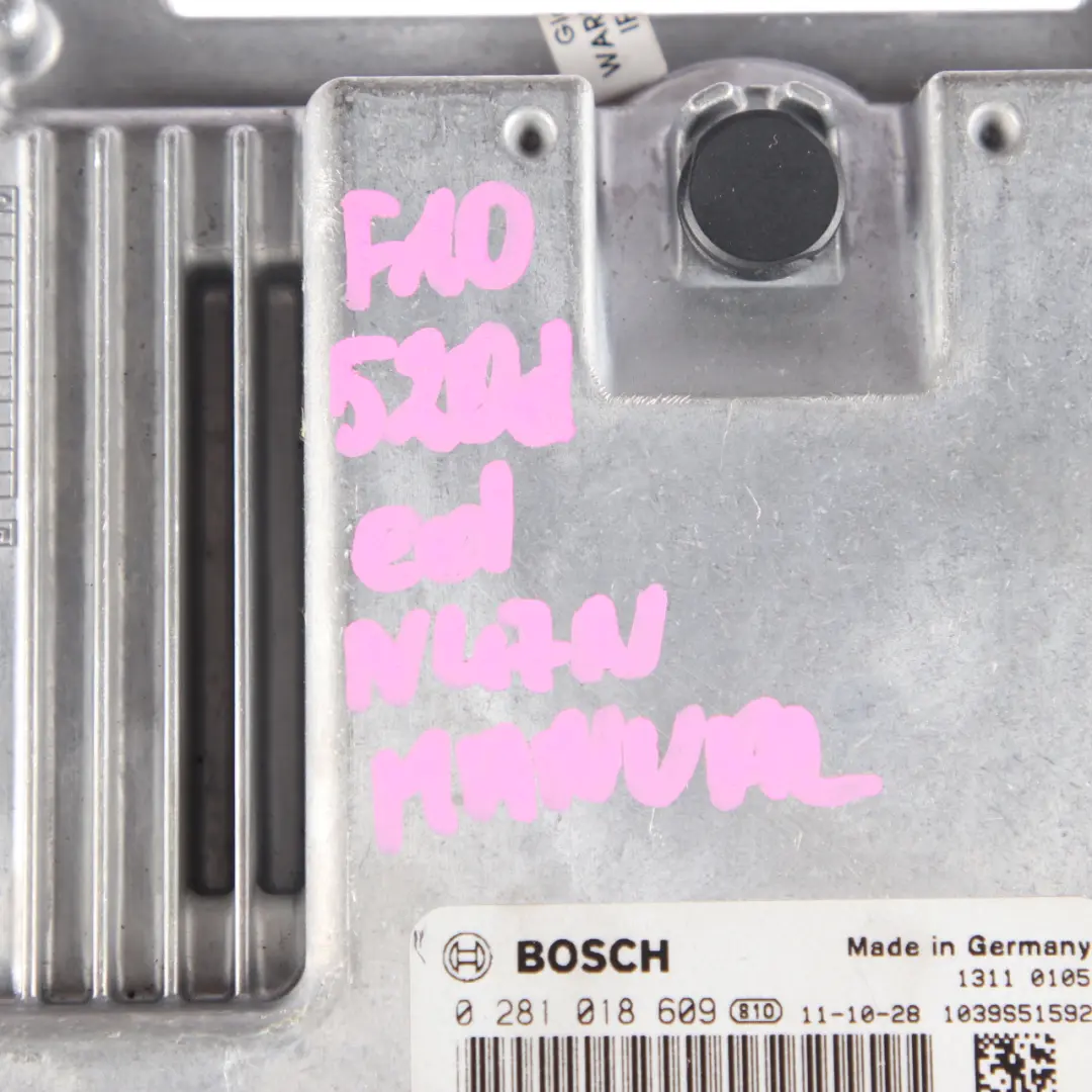 BMW F10 F30 320d 520d ed 163HP Engine Control Unit N47N ECU DDE Manual - SKU 8518477 - Part number 8518477