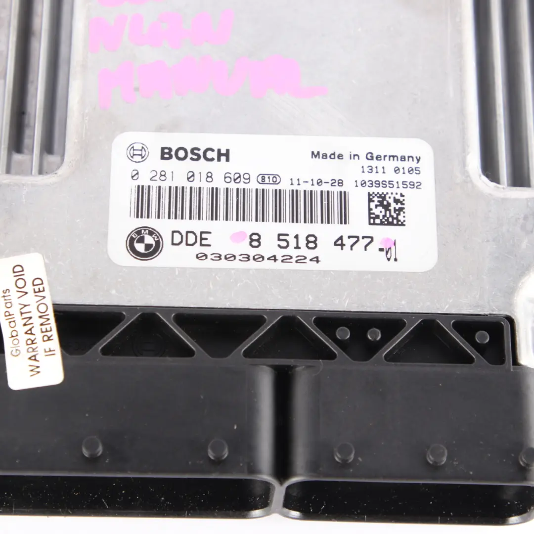 163HP Engine Control Unit N47N ECU DDE Manual to BMW F10 F30 320d 520d ed with Part number 8518477 BMW F10 F30 320d 520d ed 163HP Engine Control Unit N47N ECU DDE Manual - SKU 8518477 - Part number 8518477