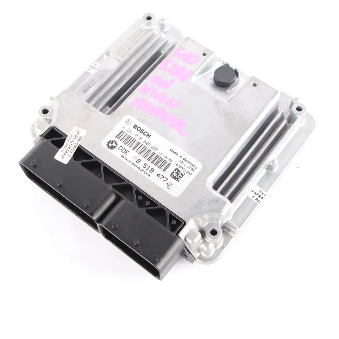 163HP Engine Control Unit N47N ECU DDE Manual to BMW F10 F30 320d 520d ed with Part number 8518477 BMW F10 F30 320d 520d ed 163HP Engine Control Unit N47N ECU DDE Manual - SKU 8518477 - Part number 8518477