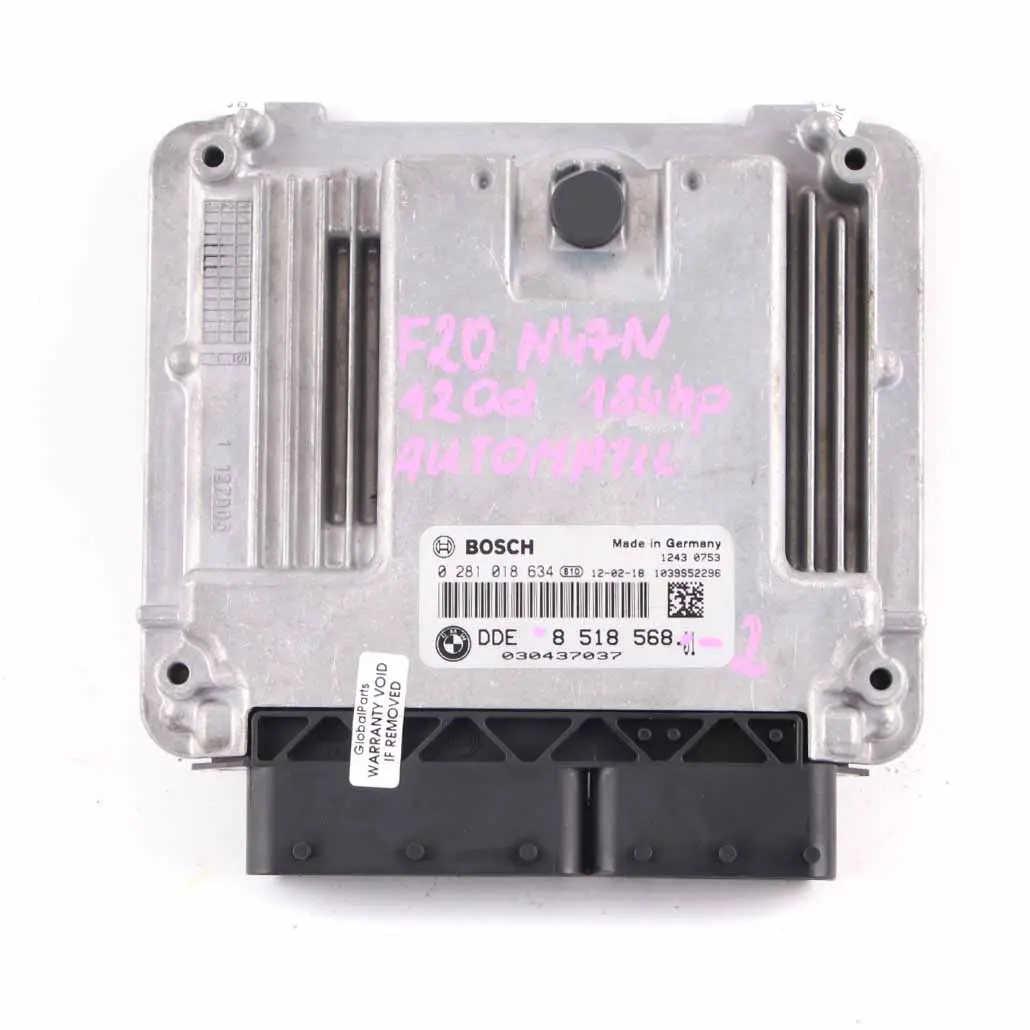 N47N 184HP ECU Kit DDE + Key + FEM to BMW F20 F30 F32 120d 320d 420d Diesel with Part number 8518568 BMW F20 F30 F32 120d 320d 420d Diesel N47N 184HP ECU Kit DDE + Key + FEM - SKU 8518568-2 - Part number 8518568