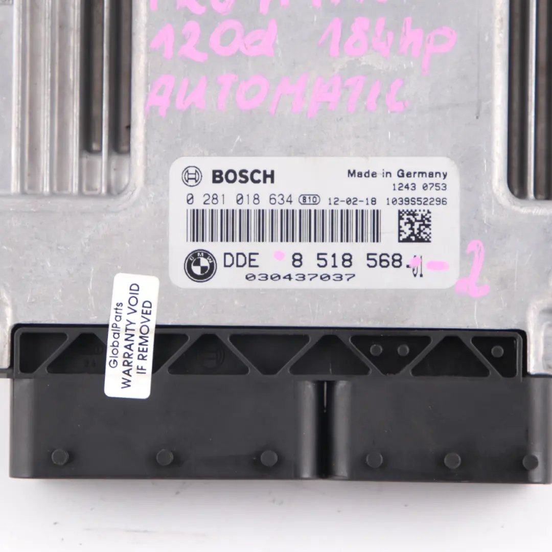 N47N 184HP ECU Kit DDE + Key + FEM to BMW F20 F30 F32 120d 320d 420d Diesel with Part number 8518568 BMW F20 F30 F32 120d 320d 420d Diesel N47N 184HP ECU Kit DDE + Key + FEM - SKU 8518568-2 - Part number 8518568